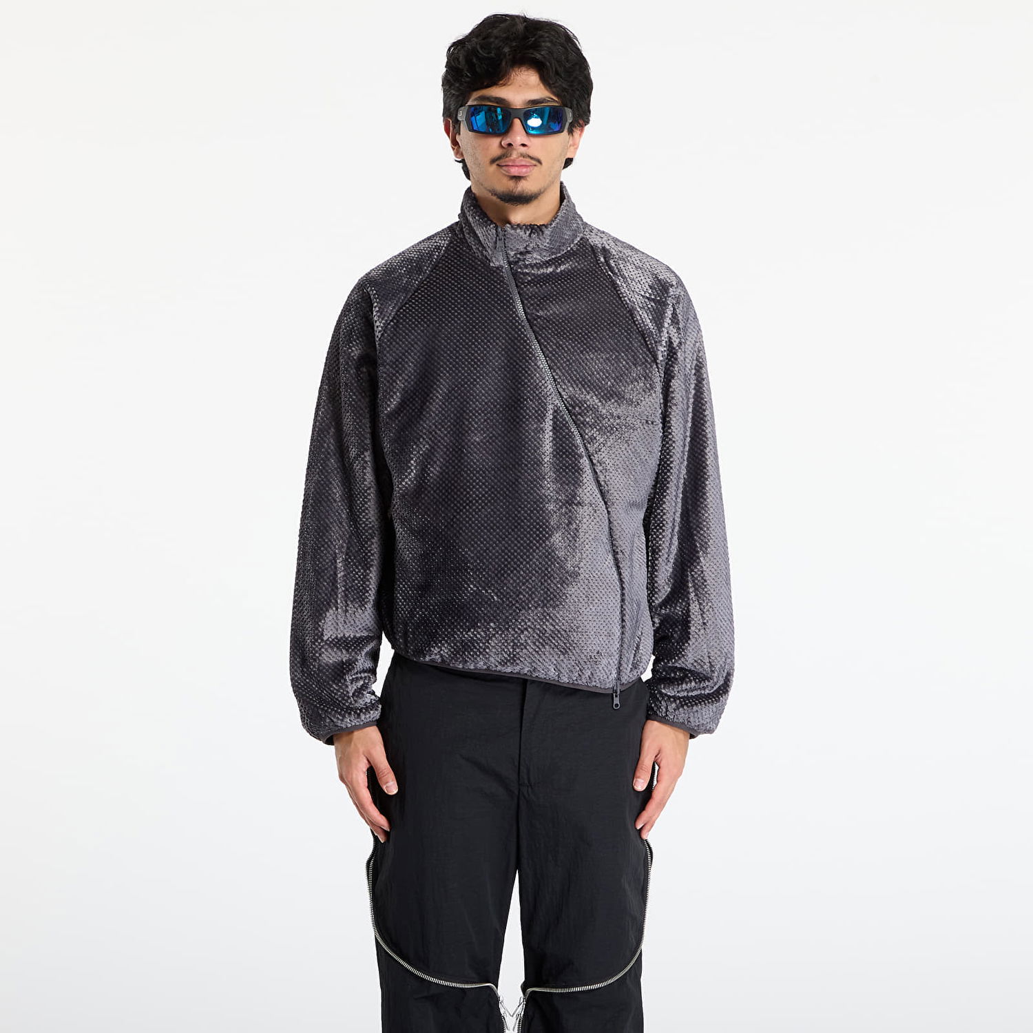 Prešívaná bunda Post Archive Faction (PAF) Asymmetrical Zipper Padded River Jacket S Čierna | A1-003CC, 1