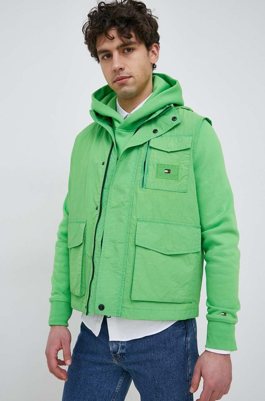 Vesta Tommy Hilfiger Garment Dyed Sail Vest Zelené | MW0MW31339.PPYX, 0