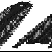 Oversized Chenille Column Knit Cardigan, Size Large