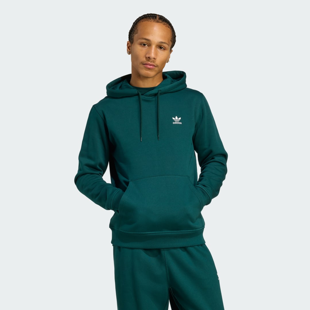 Mikina adidas Performance Trefoil Essentials Hoodie Zelené | JZ3589, 0