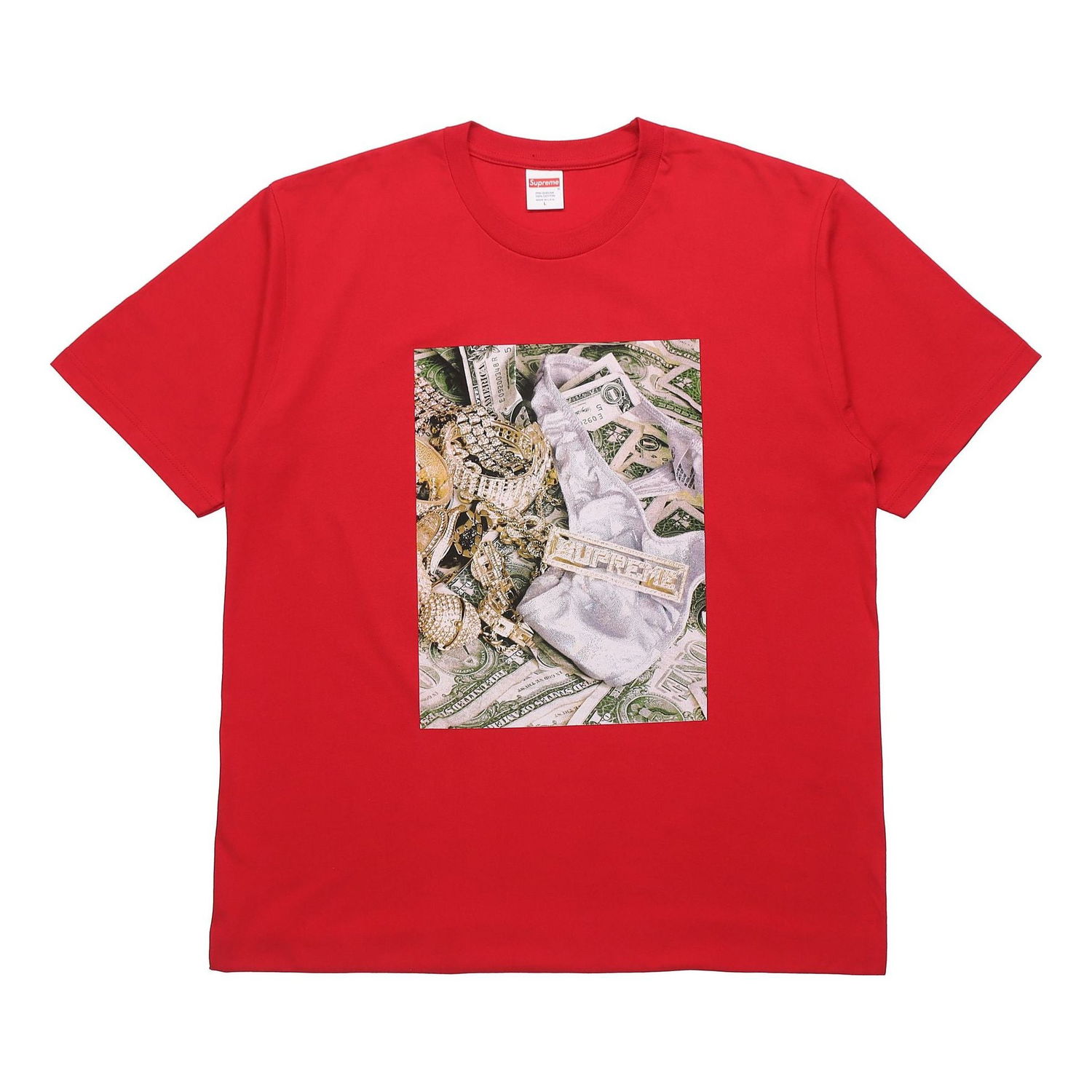 Tričko Supreme Bling Money Print Tee Červená | SUP-SS20-298, 0