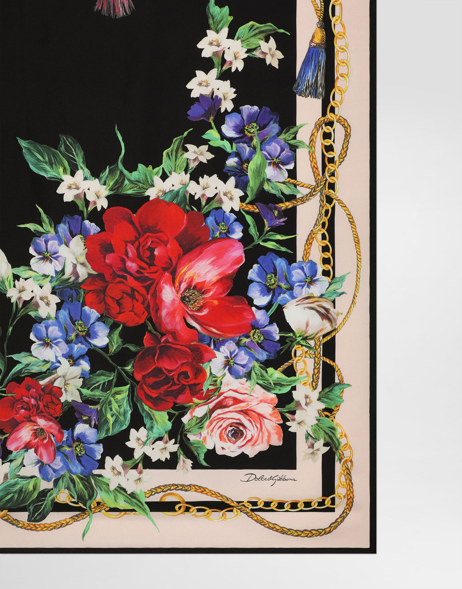 Šál Dolce & Gabbana Dolce & Gabbana Floral-Print Silk Twill Square Scarf Rôznofarebný | FN090RGDC5JHN5QG, 1