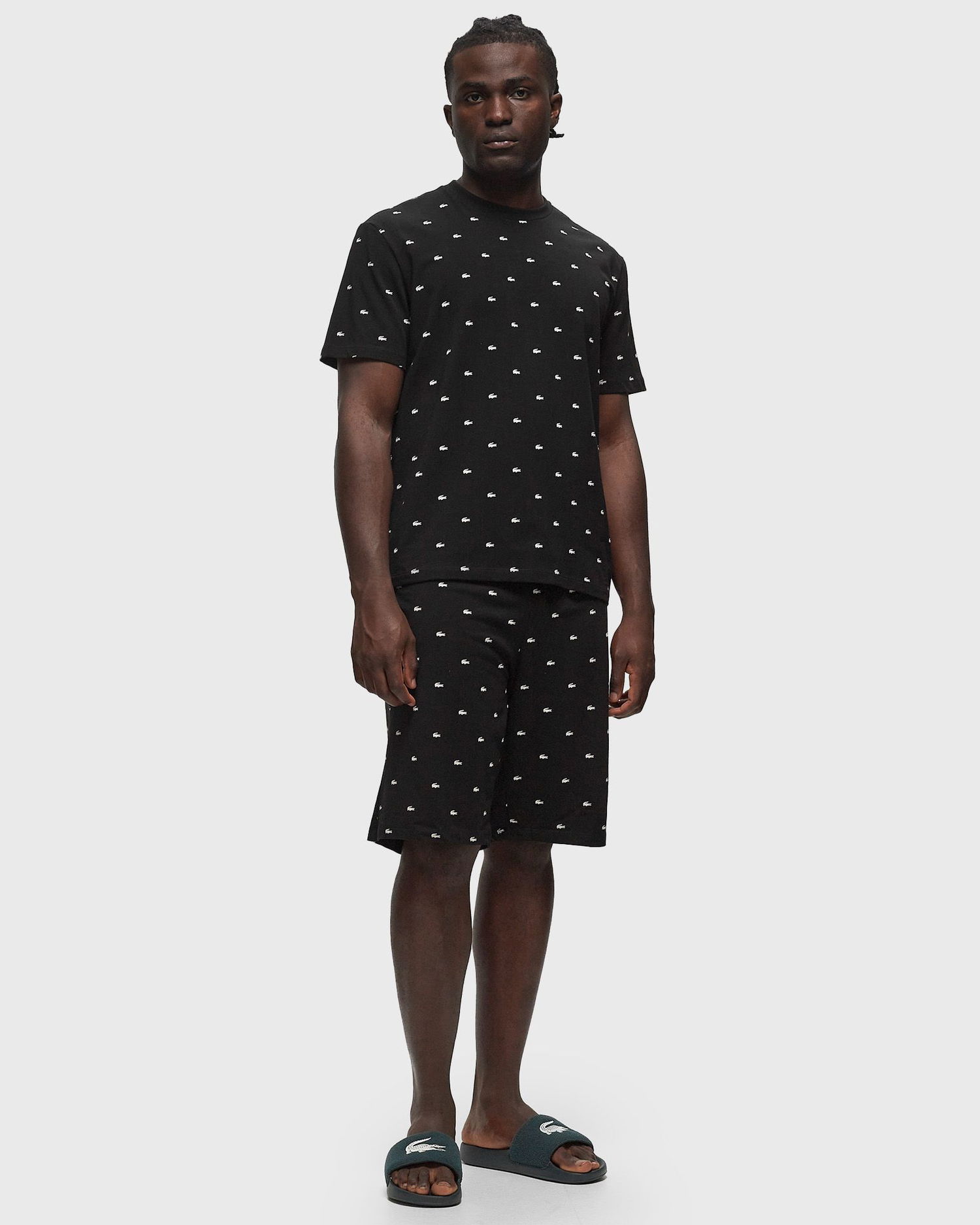 Pyžamo Lacoste LOUNGEWEAR PYJAMA SET Čierna | 4H3304-258, 1