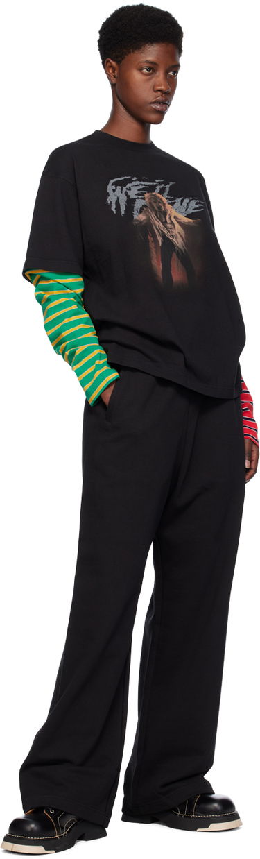 Tričko We11done We11done Layered Graphic Long Sleeve T-Shirt Čierna | WD-TT0-24-877-U-MX, 3