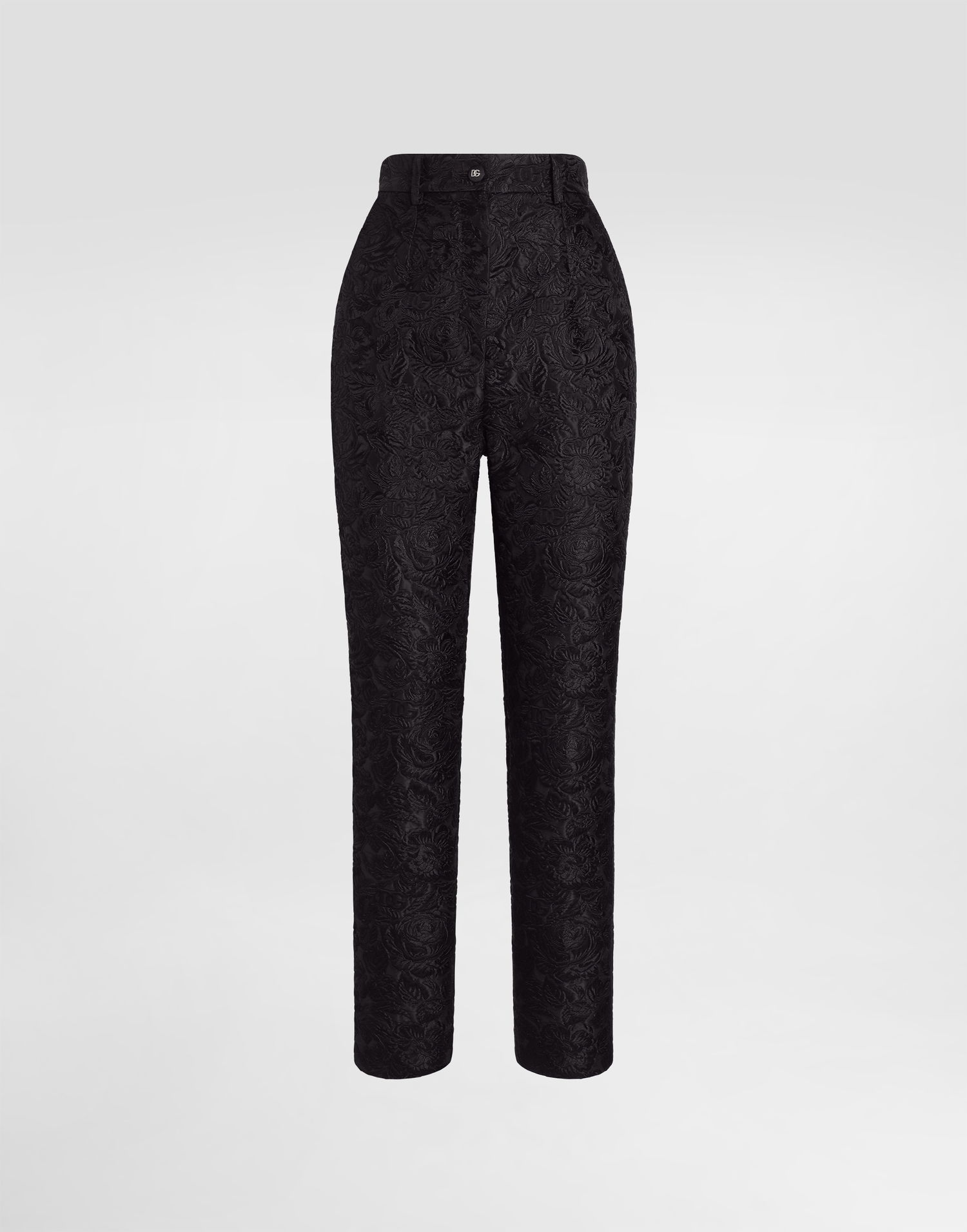 Nohavice Dolce & Gabbana Dolce & Gabbana Tailored Quilted Floral Jacquard Pants Čierna | FTAM2THJMQKN0000, 0