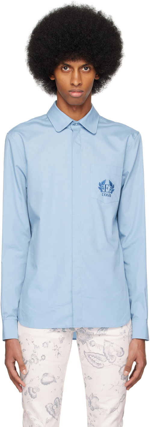 Košeľa Erdem Luke Pocket Light Blue Dress Shirt Modrá | MS23_524MSBCP LUKE SHIRT, 0