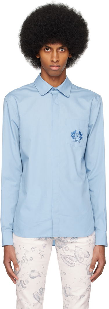 Košeľa Erdem Luke Pocket Light Blue Dress Shirt Modrá | MS23_524MSBCP LUKE SHIRT, 0