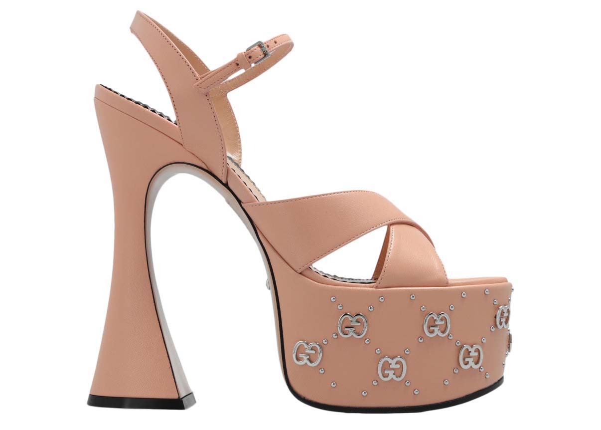 Tenisky a topánky Gucci Interlocking G Leather Platform Sandals Pink (Women's) Béžová | 719843 C9D00 5909, 0