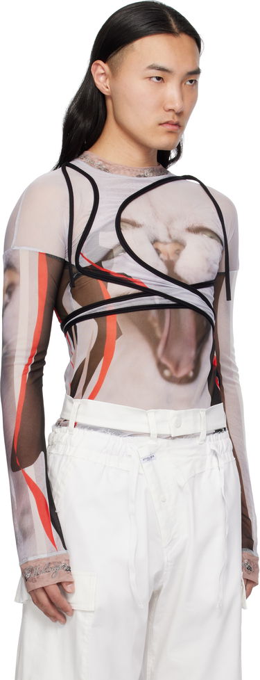 Crop Top Ottolinger Ottolinger Mesh Deconstructed Longsleeve T-shirt Rôznofarebný | 101-100701-02, 1