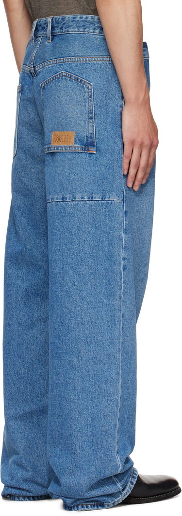 Džínsy Maison Margiela MM6 Maison Margiela Wide-Leg Jeans Modrá | SH0LA0023 M30018, 2