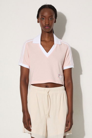Polo tričko adidas Originals Polo Shirt Crop Ružová | IP3757, 0