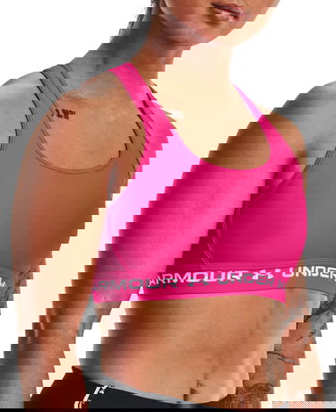 Podprsenka Under Armour Crossback Sports Bra Ružová | 1361034-695, 0