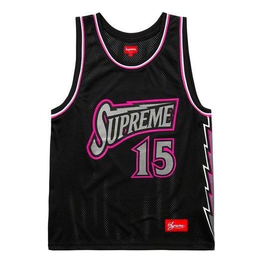 Tielko Supreme Bolt Basketball Jersey Čierna | SUP-SS18-428
