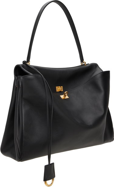 Tote bag Balenciaga Large Rodeo Leather Shoulder Bag Čierna | 789744 2AA4V, 4