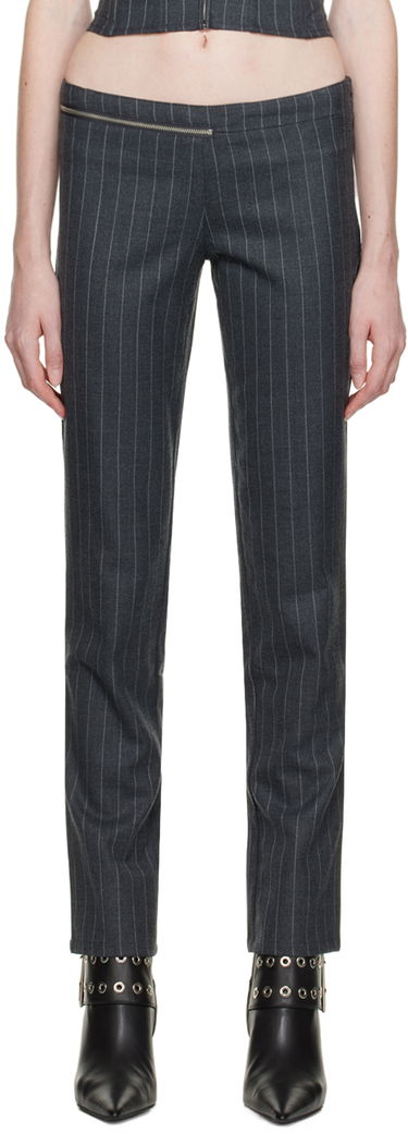 Nohavice Miaou Miaou Hannah Jewett Edition Maeve Pinstripe Trousers Šedá | 1030PSWBRI, 0