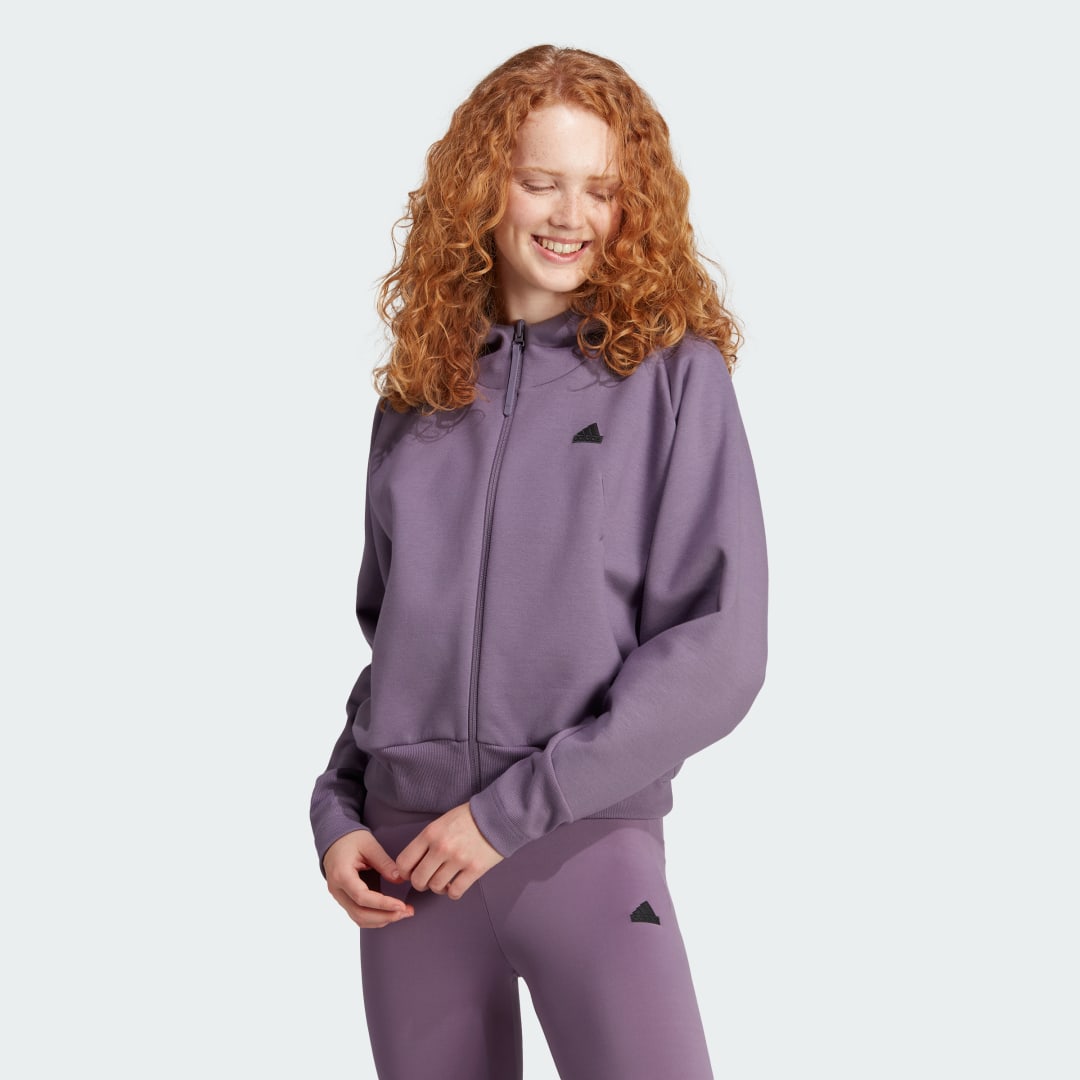 Mikina adidas Performance Z.N.E. Full-Zip Hoodie Fialová | IN5132, 1