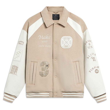 Bunda Li-Ning D. WADE Hall of Fame Varsity Jacket Béžová | AJPT005-3, 1