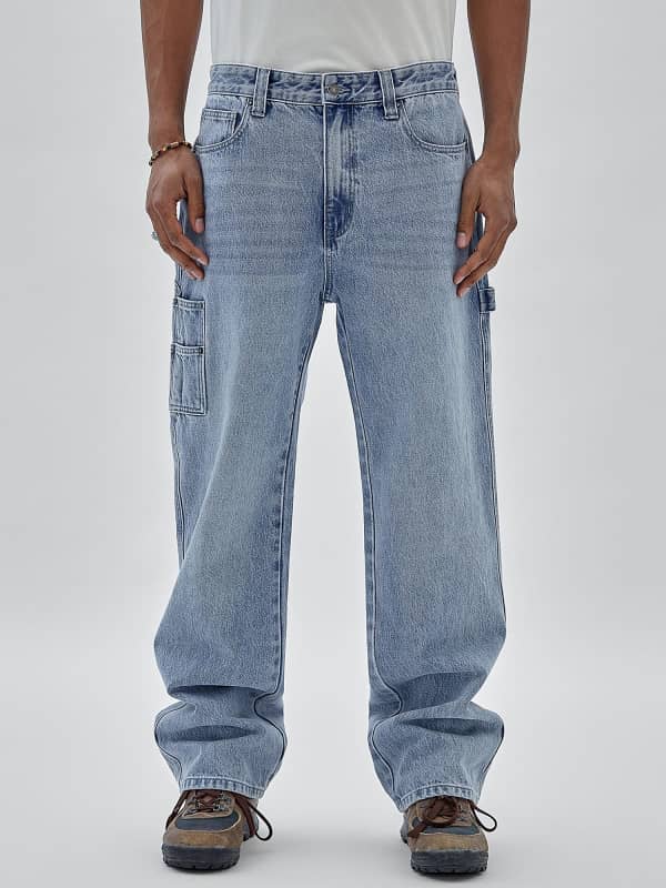 Džínsy GUESS High Rise Carpenter Modrá | M3BG43D4XY5, 0