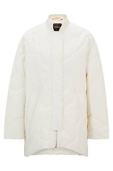 Prešívaná bunda BOSS Water-repellent Quilted Jacket Biela | 50518501, 0