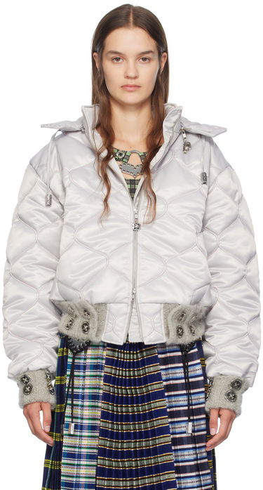Bomber bunda Chopova Lowena Quilted Hooded Puffer Jacket Metalická | 5215, 0
