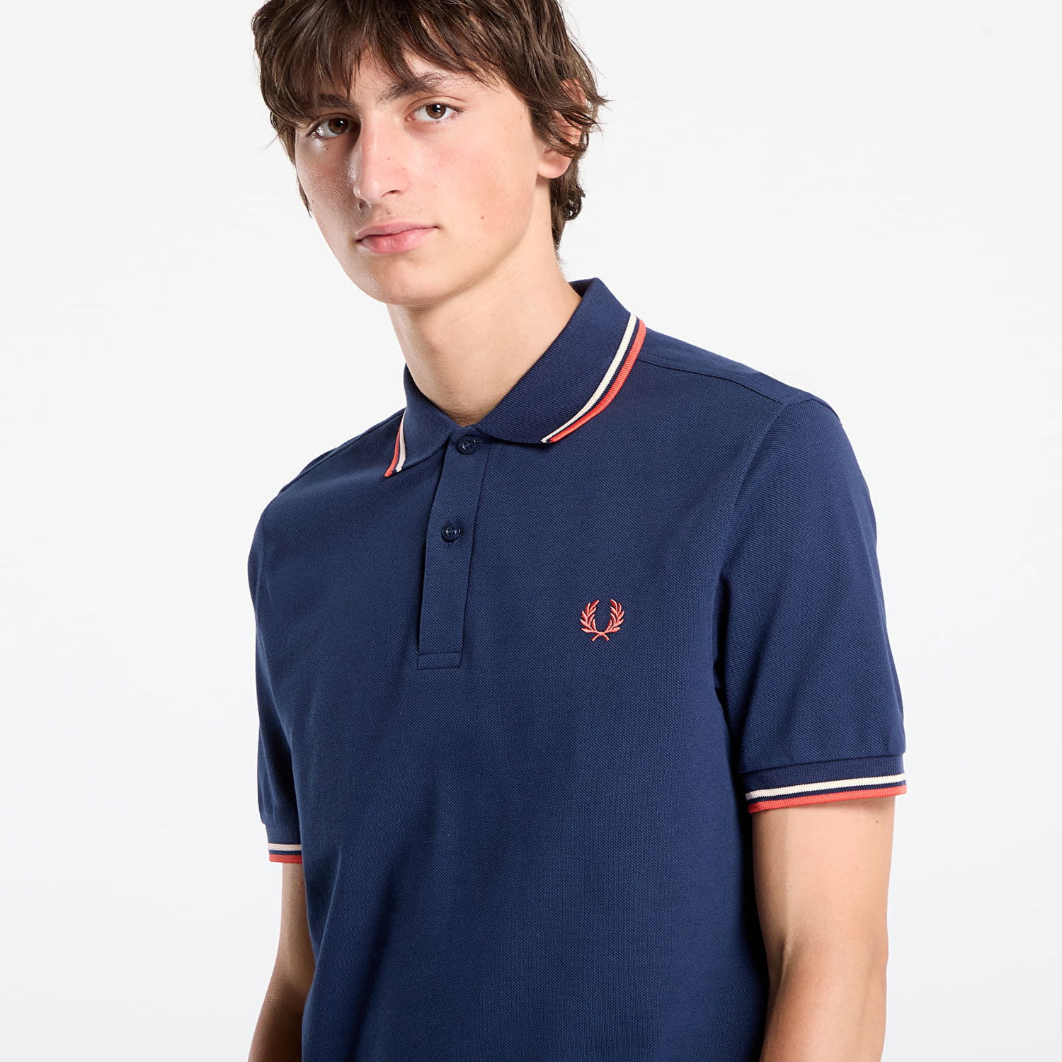 Polo tričko Fred Perry Fred Perry Twin Tipped Polo Shirt Navy | M3600 Z57, 1
