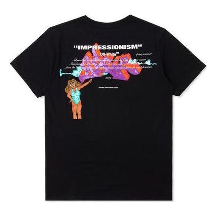 Tričko Off-White Impressionism Print Short Sleeve T-Shirt Čierna | OMAA027R191850071088