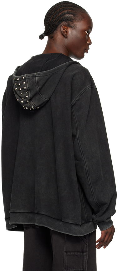 Mikina We11done Studded Hoodie Čierna | WD-TJ2-24-857-U-BK, 2