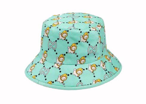 Klobúk Gucci GG Animal Print Bucket Hat Light Blue Tyrkysová | 736960 4HAX3 8469, 0