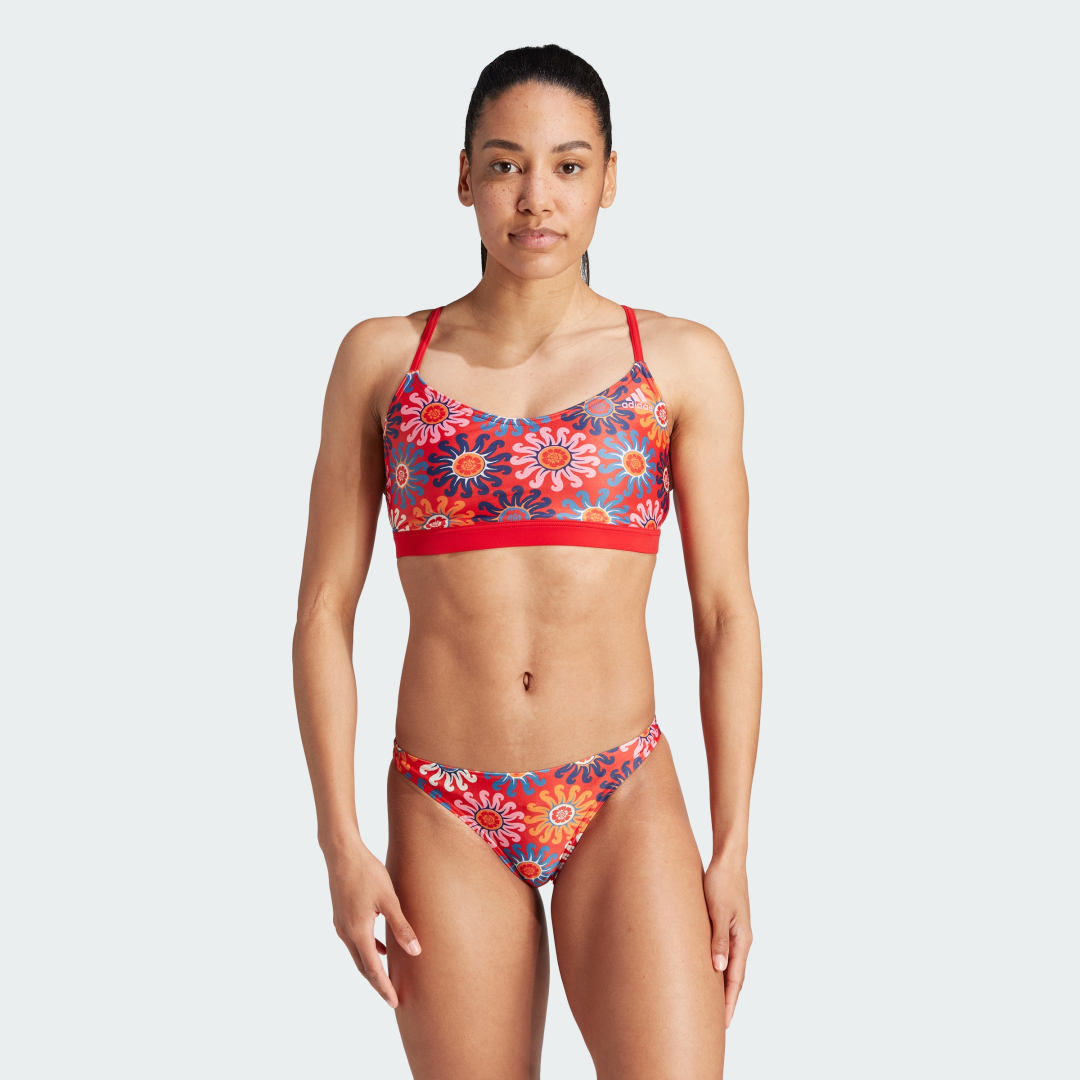 Plavky adidas Originals x Farm Rio Bikini Ružová | IA3334, 0