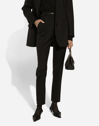Nohavice Dolce & Gabbana Pinstripe Wool Pants Rôznofarebný | FTAM2TFR21XS8052, 3