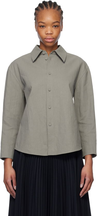 Košeľa Jil Sander Jil Sander Cropped Linen Shirt Zelené | J02DL0205_J60001, 0