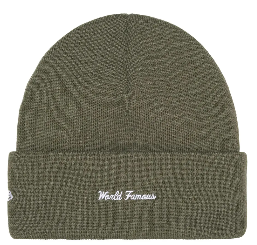 Kulicha Supreme New Era Box Logo Beanie Zelené | FW25BN5 LIGHT OLIVE, 1