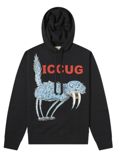 Mikina Gucci Iccug Printed Hoody Čierna | 646953-XJDJN-1082