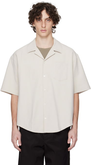 Košeľa AMI AMI Paris Camp Collar Shirt Béžová | HSH219.CO0106, 0