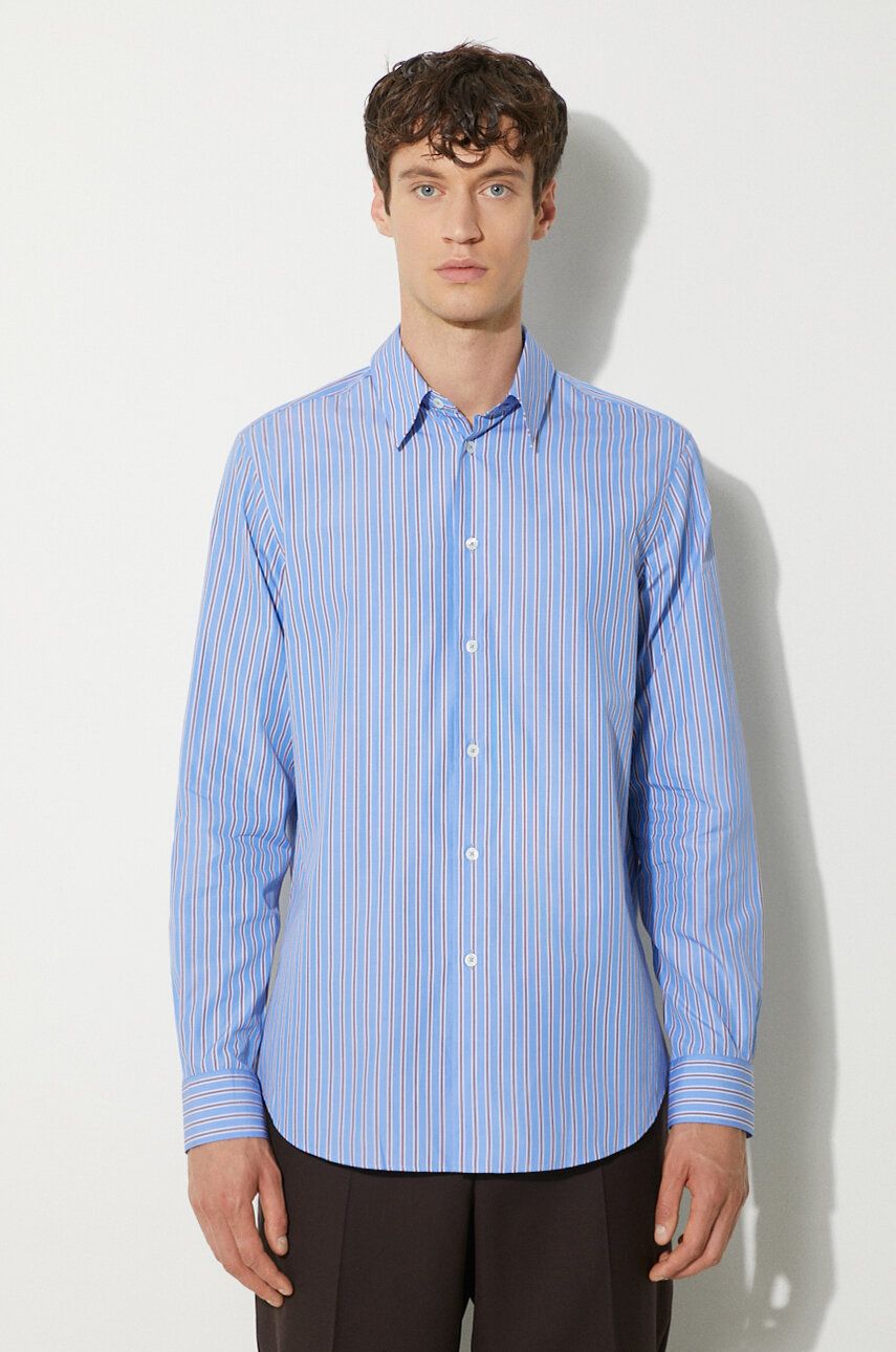 Košeľa Paul Smith Paul Smith Regular Fit Striped Cotton Shirt Modrá | M1R.700Y.N02387, 0