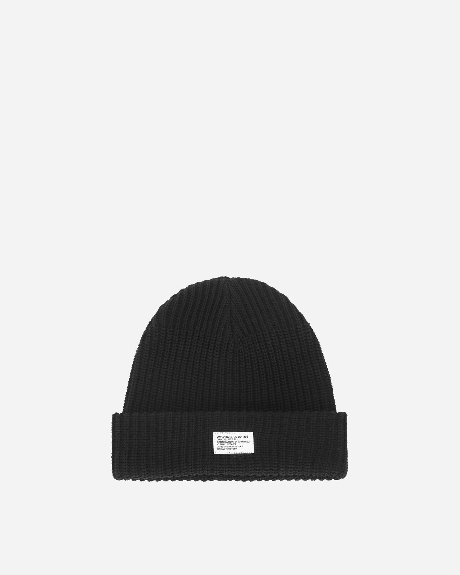 Kulicha WTAPS Ribbed Knit Beanie Čierna | 251MADT-HT02 BLACK, 0