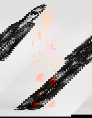 Košeľa Dolce & Gabbana Rose Bouquet-print Vanity Twill Shirt Rôznofarebný | F5Q03TIS11GHN5ZN, 1