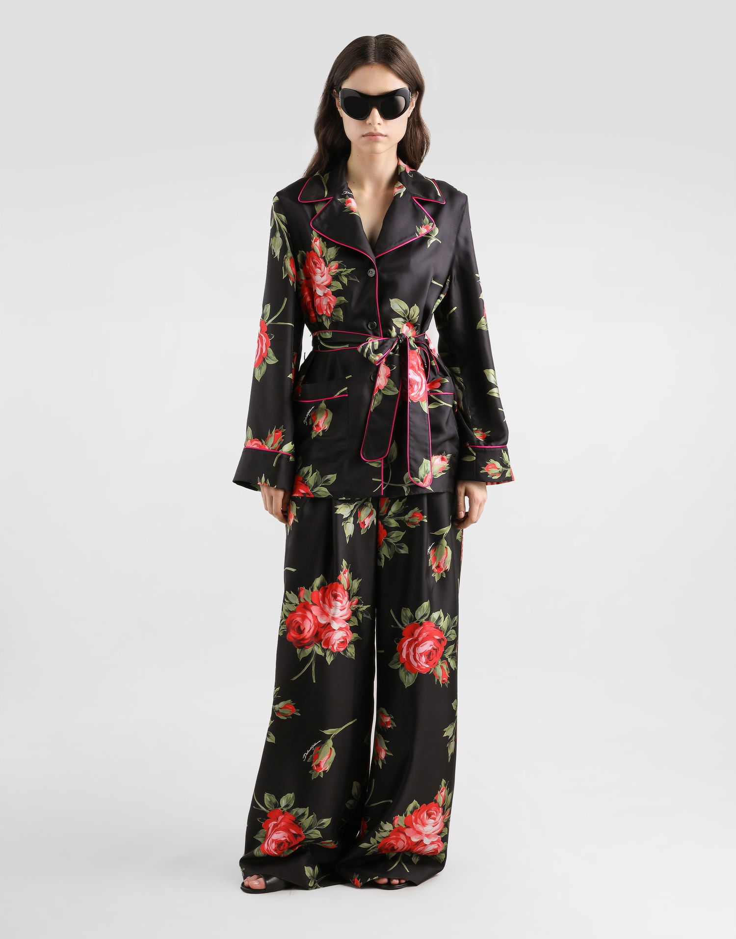 Košeľa Dolce & Gabbana Rose Bouquet-print Vanity Twill Shirt Rôznofarebný | F5Q03TIS11GHN5ZN, 1