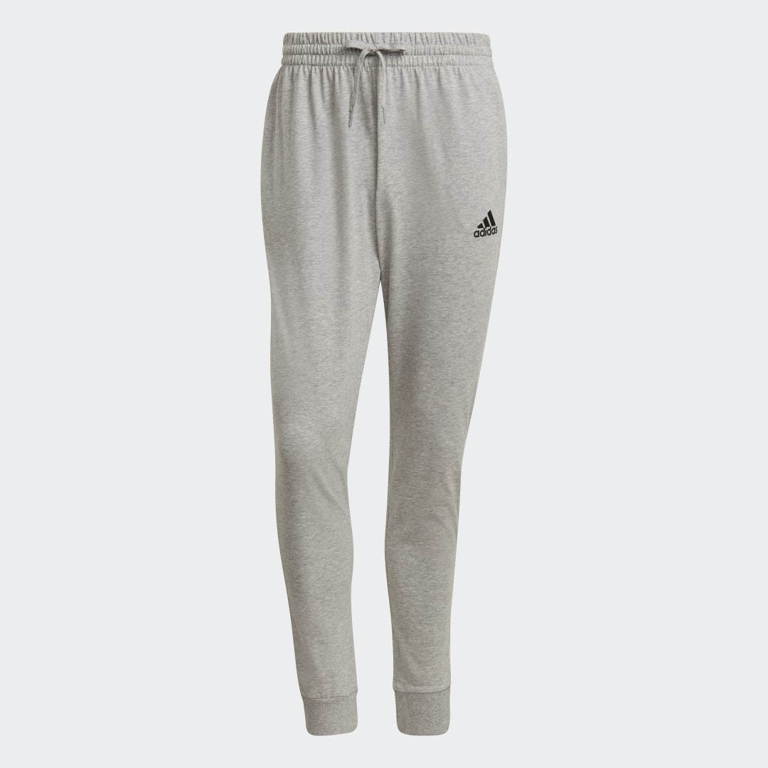 Tepláky adidas Originals Essentials Single Jersey Tapered Cuff Šedá | GK9258, 1