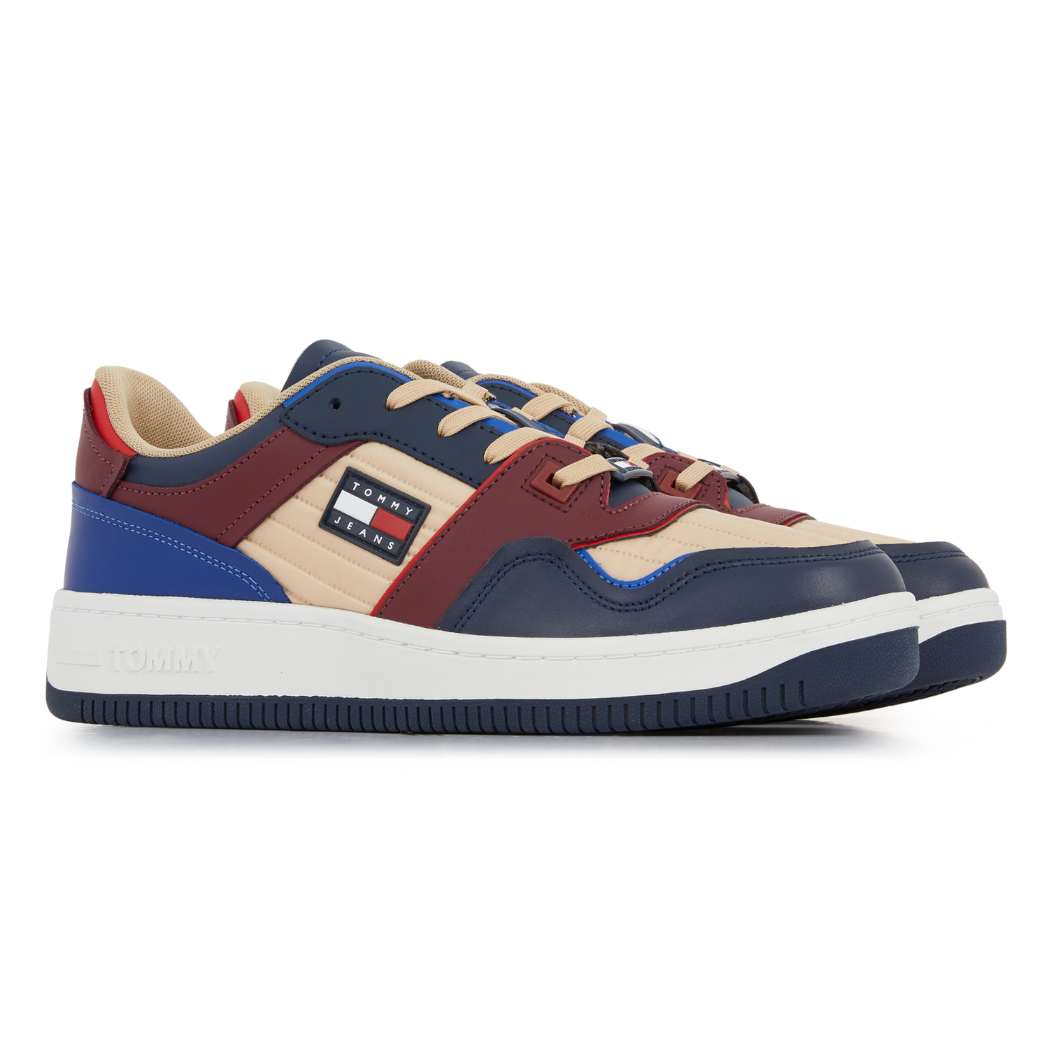 Tenisky a topánky Tommy Hilfiger Retro Basket Warm Lined Bleu/bordeaux Rôznofarebný | EM0EM01074C87, 1