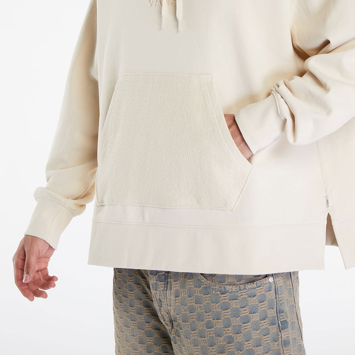 Mikina Vans Baggy Fleece Po LX Hoodie Creme Brulee Béžová | VN000GVSCHW1, 1