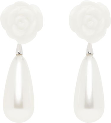 Náušnice SHUSHU/TONG SHUSHU/TONG YVMIN Edition Rose Faux-Pearl Earrings Biela | 25304WHT00DN2, 0