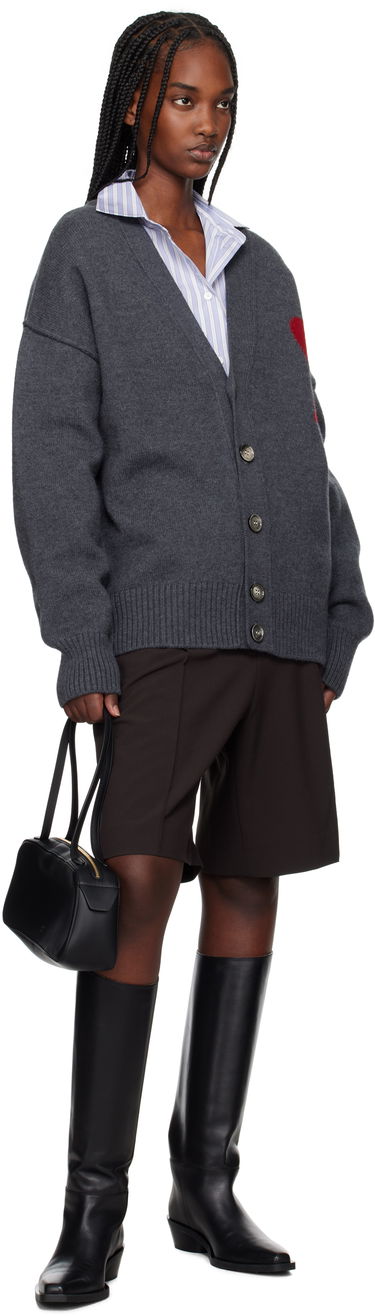 Sveter AMI Cardigan Šedá | BFUKC006.018, 3