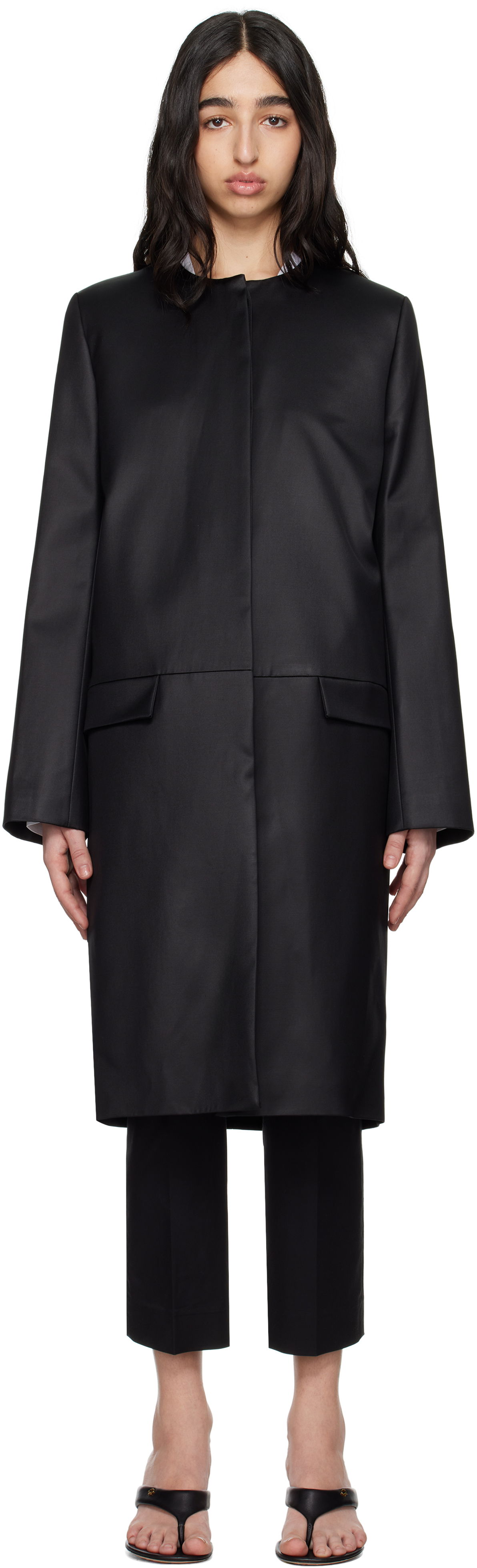 Kabáty TOTEME TOTEME Chintz Coat Čierna | 252-WRO0208-FB0390, 0