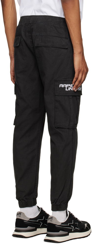 Cargo nohavice AAPE by A Bathing Ape AAPE by A Bathing Ape Embroidered Cargo Pants Čierna | AAPPTM6959XXKBKX, 2