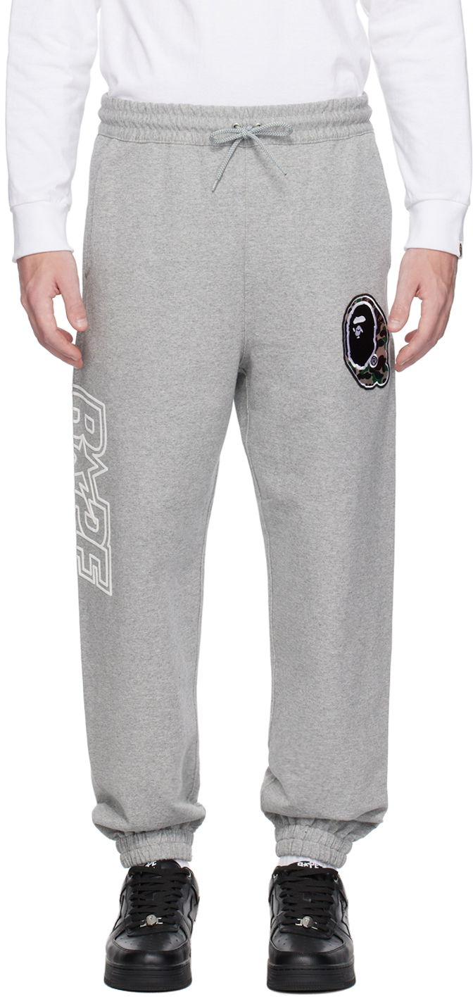 Tepláky BAPE Patchwork Sweatpants Šedá | 001PTJ301007M, 0