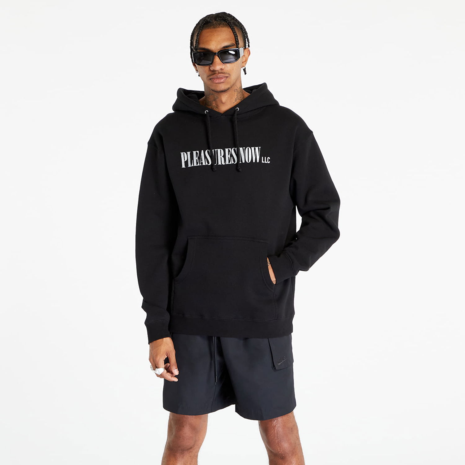Mikina Pleasures LLC Fleece Hoodie Black Čierna | P23F054 BLACK, 0