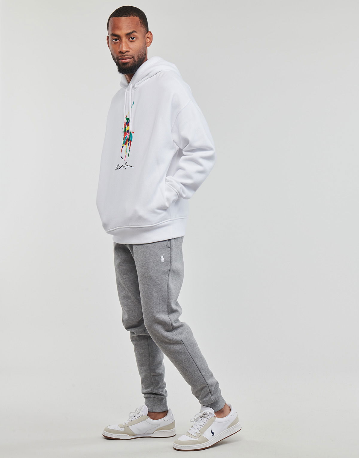 Polo Pony Print Jersey Hoodie