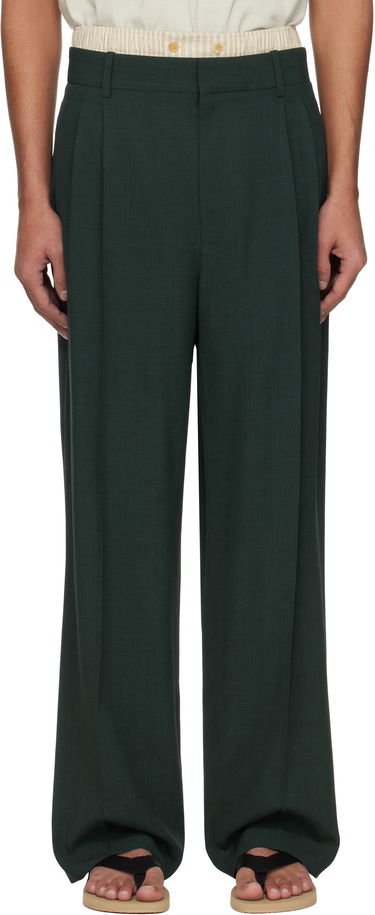 Nohavice The Row The Row Silas Pleated Trousers Zelené | 909-W3685, 0