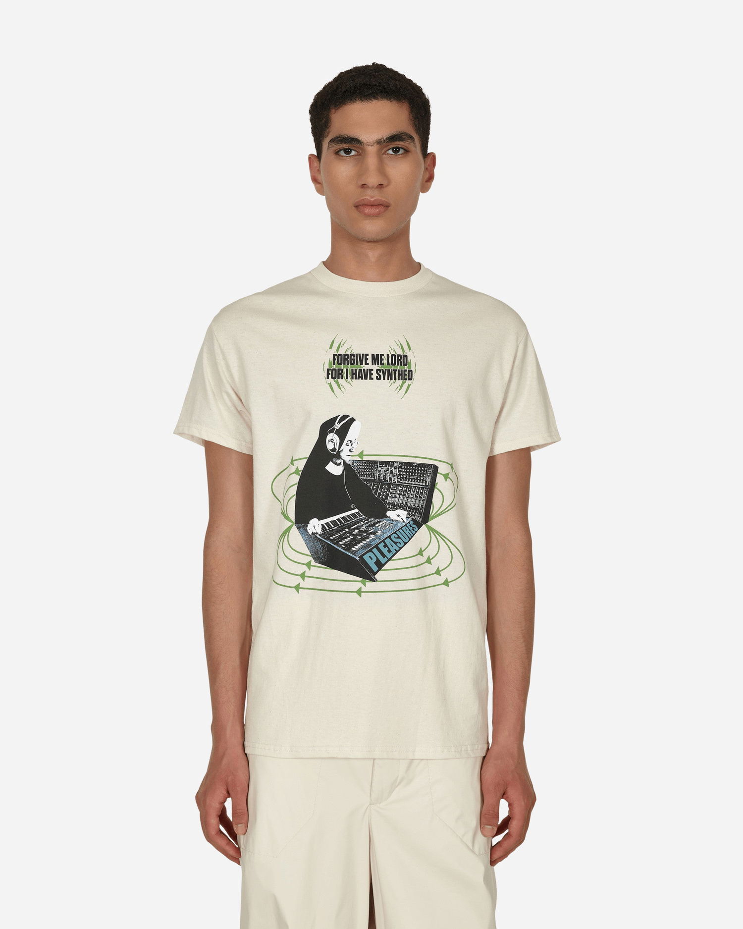 Tričko Pleasures Synth T-Shirt Béžová | P22F056 NATURAL, 0